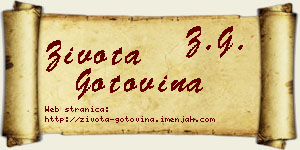 Života Gotovina vizit kartica